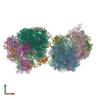 PDB entry 6n9e coloured by chain, front view.