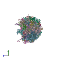 PDB entry 6n9e coloured by chain, side view.