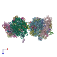 PDB entry 6n9e coloured by chain, top view.