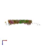 PDB entry 6ncl coloured by chain, top view.