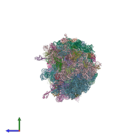 PDB entry 6nd6 coloured by chain, side view.