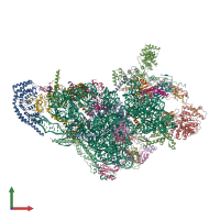 PDB entry 6nf8 coloured by chain, front view.