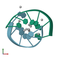 PDB entry 6niz coloured by chain, front view.