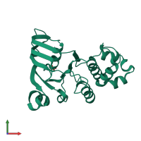 PDB entry 6nlo coloured by chain, front view.