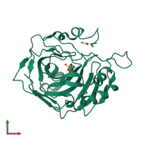 PDB entry 6nlv coloured by chain, front view.