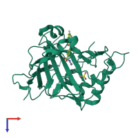 PDB entry 6nlv coloured by chain, top view.