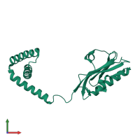 PDB entry 6nrl coloured by chain, front view.