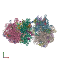 PDB entry 6nta coloured by chain, front view.