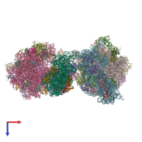PDB entry 6nta coloured by chain, top view.