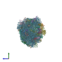 PDB entry 6nwy coloured by chain, side view.