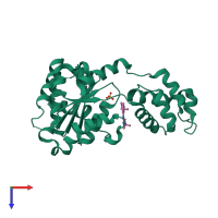 PDB entry 6nyv coloured by chain, top view.