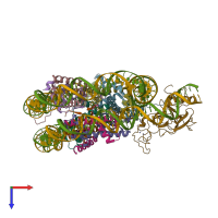 PDB entry 6nzo coloured by chain, top view.