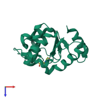 PDB entry 6o1b coloured by chain, top view.
