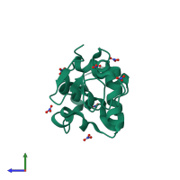 PDB entry 6o2h coloured by chain, side view.