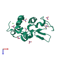 PDB entry 6o2h coloured by chain, top view.