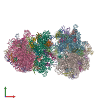 PDB entry 6o3m coloured by chain, front view.