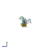 PDB entry 6o3o coloured by chain, side view.