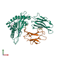 PDB entry 6o4y coloured by chain, front view.