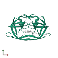 Peptidase A2 domain-containing protein in PDB entry 6o5x, assembly 1, front view.