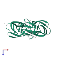 Peptidase A2 domain-containing protein in PDB entry 6o5x, assembly 1, top view.