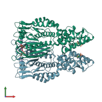 PDB entry 6o6y coloured by chain, front view.