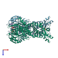 PDB entry 6o6y coloured by chain, top view.