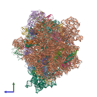 PDB entry 6o8x coloured by chain, side view.