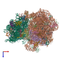 PDB entry 6o8z coloured by chain, top view.