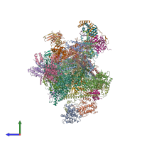 PDB entry 6o9l coloured by chain, side view.