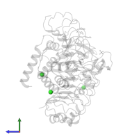CHLORIDE ION in PDB entry 6obp, assembly 1, side view.