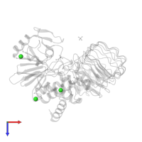 CHLORIDE ION in PDB entry 6obp, assembly 1, top view.