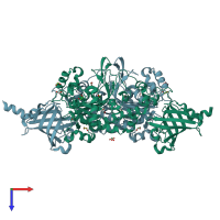 PDB entry 6od8 coloured by chain, top view.