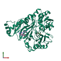 PDB entry 6oi8 coloured by chain, front view.