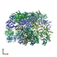 PDB entry 6oif coloured by chain, front view.