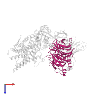 Guanine nucleotide-binding protein G(I)/G(S)/G(T) subunit beta-1 in PDB entry 6oij, assembly 1, top view.