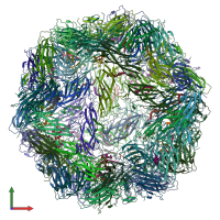 PDB entry 6ola coloured by chain, front view.