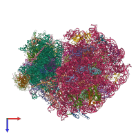 PDB entry 6olf coloured by chain, top view.