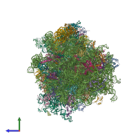 PDB entry 6om7 coloured by chain, side view.