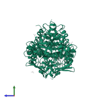 Amidohydrolase-related domain-containing protein in PDB entry 6omq, assembly 1, side view.