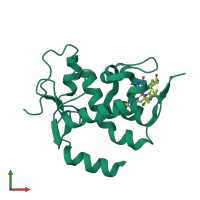 PDB entry 6onq coloured by chain, front view.