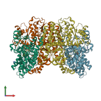 PDB entry 6op4 coloured by chain, front view.