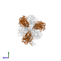 ATP synthase subunit alpha in PDB entry 6oqs, assembly 1, side view.