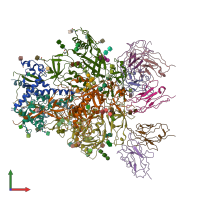 PDB entry 6orq coloured by chain, front view.