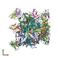 PDB entry 6osy coloured by chain, front view.