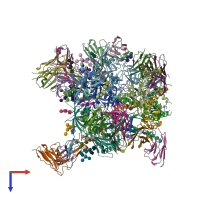 PDB entry 6osy coloured by chain, top view.