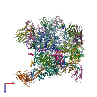 PDB entry 6osy coloured by chain, top view.