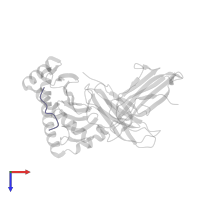 MHC I-peptide in PDB entry 6p27, assembly 1, top view.