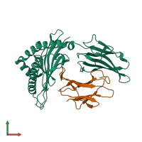 PDB entry 6p2c coloured by chain, front view.