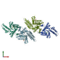 PDB entry 6p2p coloured by chain, front view.