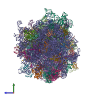 PDB entry 6p5i coloured by chain, side view.